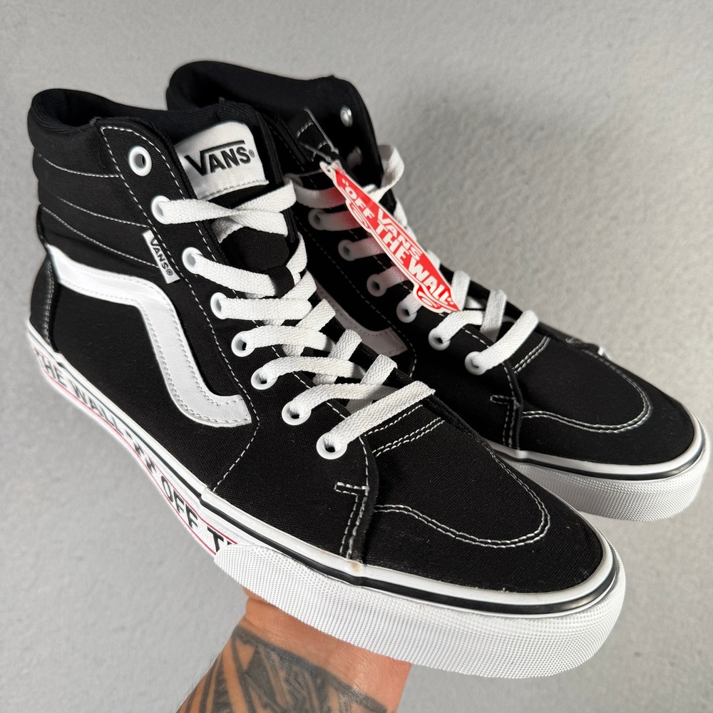 Vans Filmore Hi Off The Wall Black White Mens 10.5 High Top Sneakers 721356